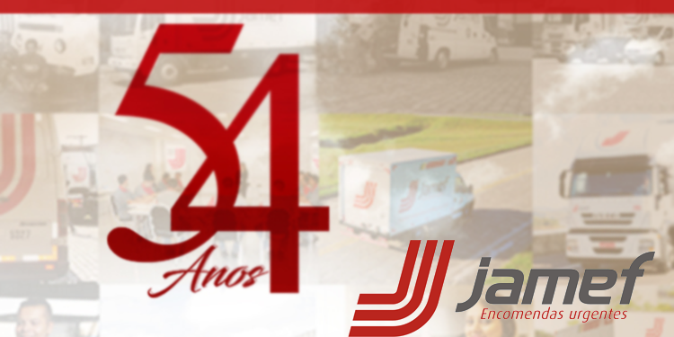 Jamef, empresa especializada no transporte de cargas fracionadas, comemora em 2017 54 anos de atuação no setor de transportes